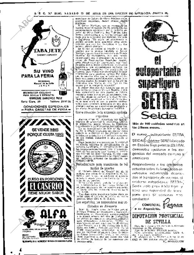 ABC SEVILLA 23-04-1966 página 86