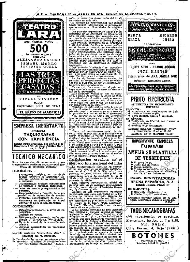 ABC MADRID 29-04-1966 página 110