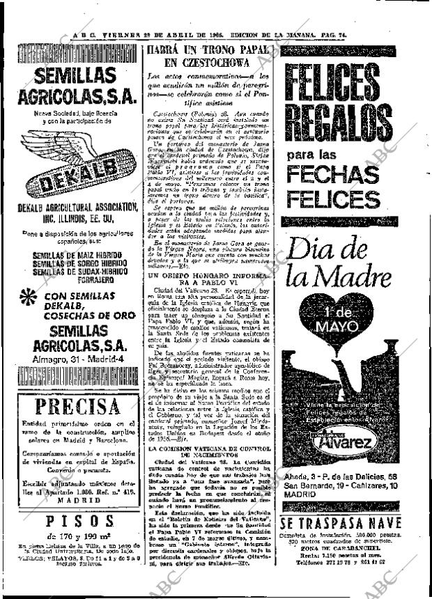 ABC MADRID 29-04-1966 página 74