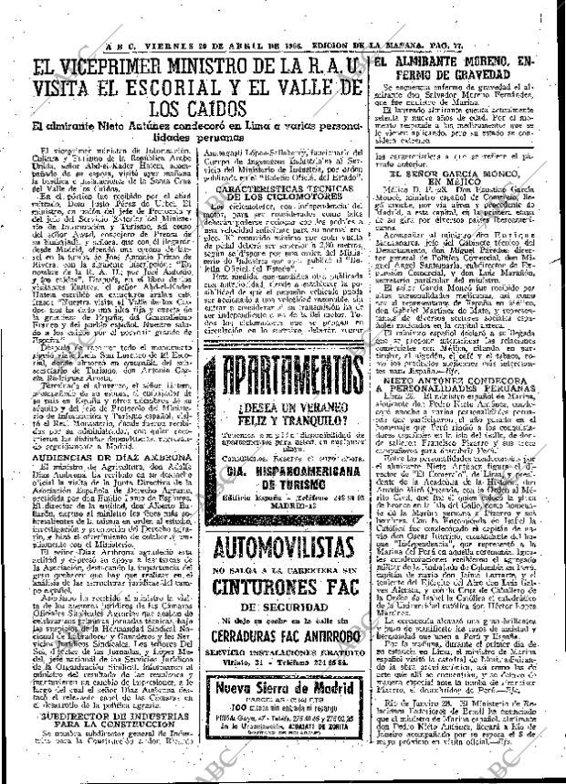 ABC MADRID 29-04-1966 página 77