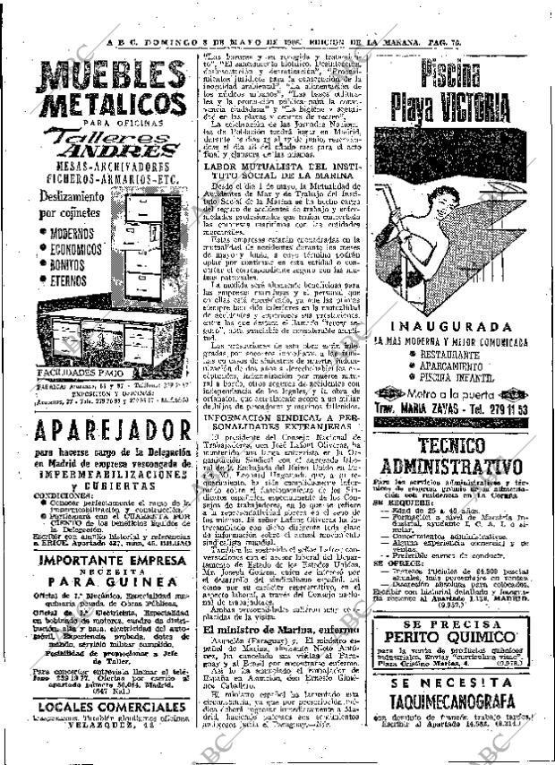 ABC MADRID 08-05-1966 página 76