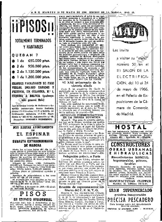 ABC MADRID 10-05-1966 página 50