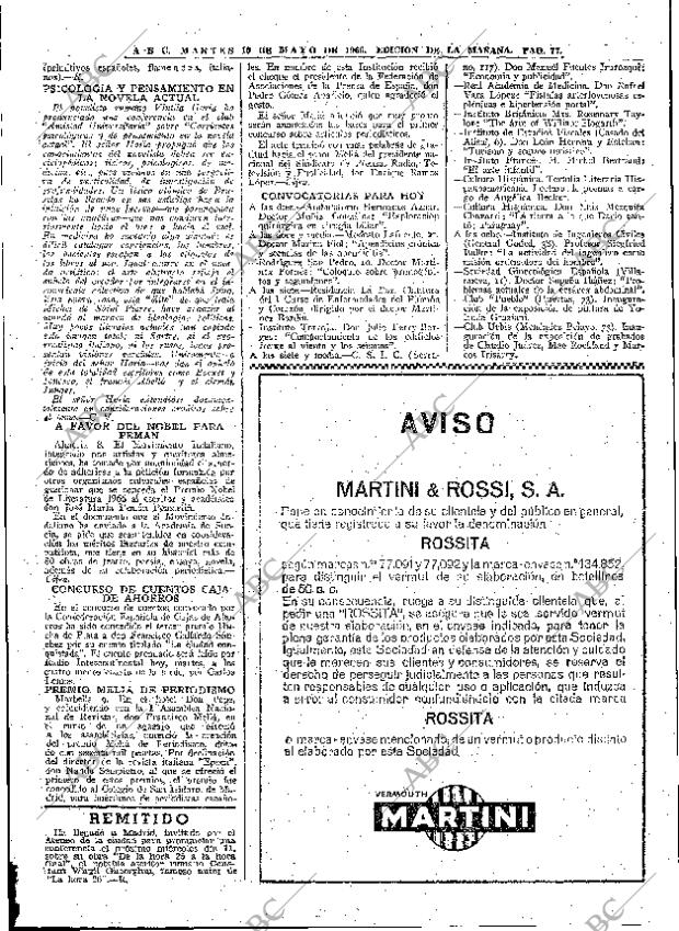 ABC MADRID 10-05-1966 página 77