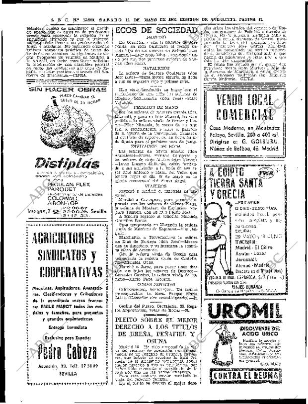 ABC SEVILLA 14-05-1966 página 42