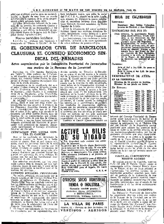 ABC MADRID 15-05-1966 página 89