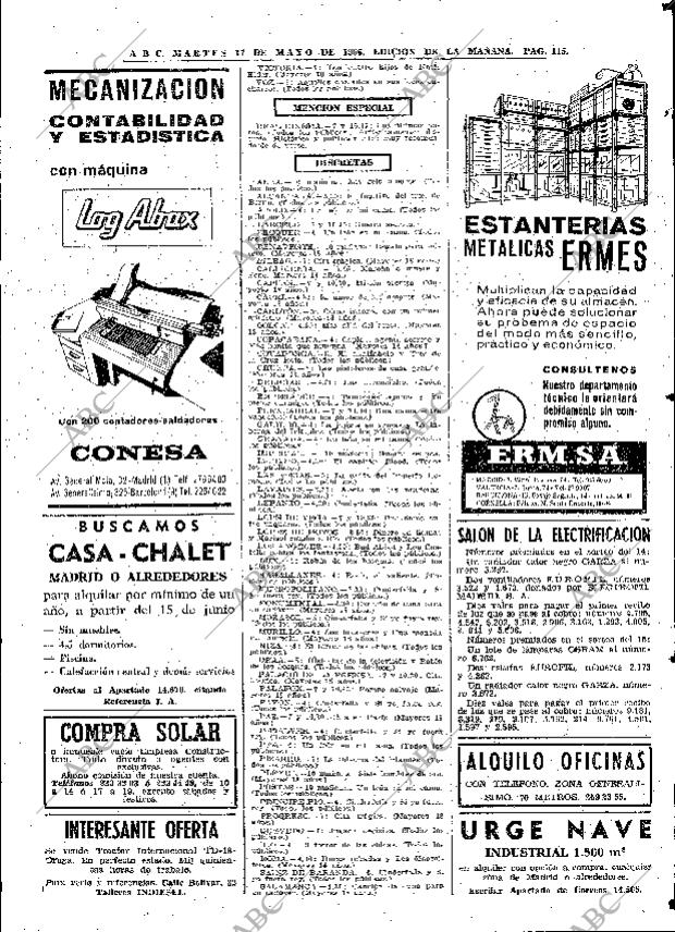 ABC MADRID 17-05-1966 página 115