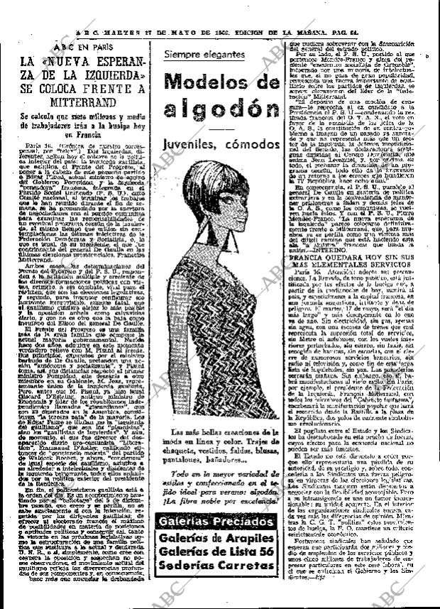 ABC MADRID 17-05-1966 página 64