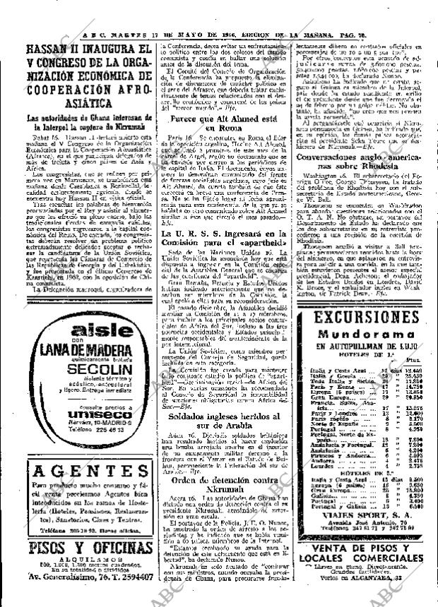 ABC MADRID 17-05-1966 página 70