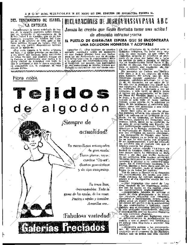 ABC SEVILLA 18-05-1966 página 51