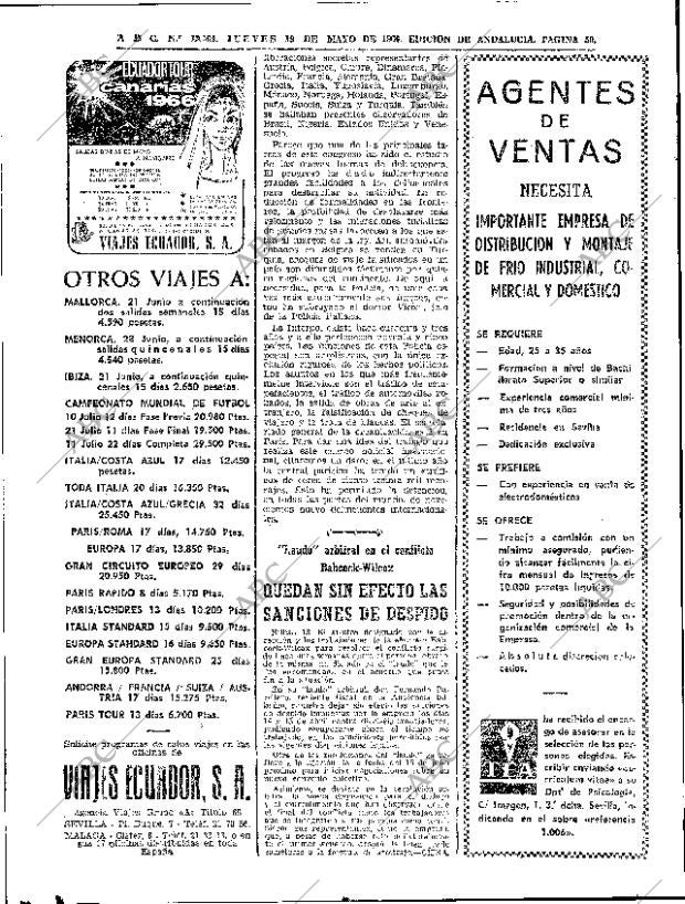 ABC SEVILLA 19-05-1966 página 50