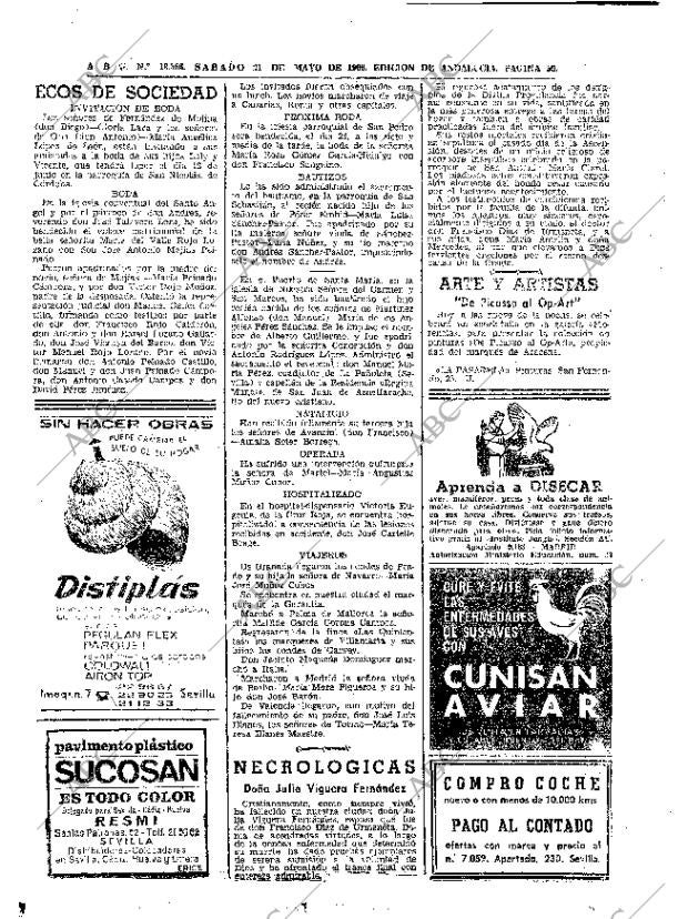 ABC SEVILLA 21-05-1966 página 50