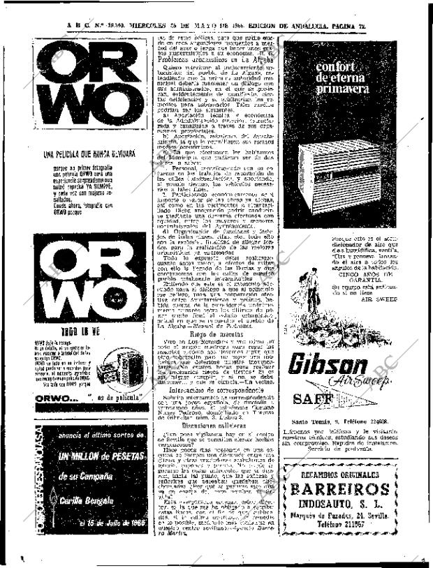 ABC SEVILLA 25-05-1966 página 72