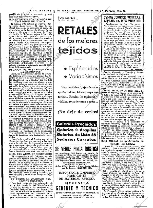 ABC MADRID 31-05-1966 página 68