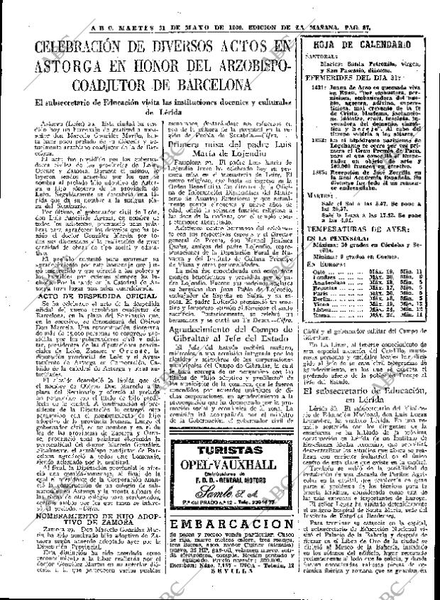 ABC MADRID 31-05-1966 página 87