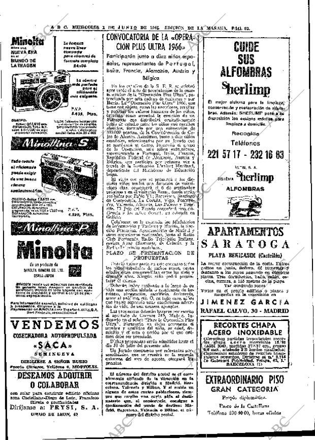 ABC MADRID 01-06-1966 página 92