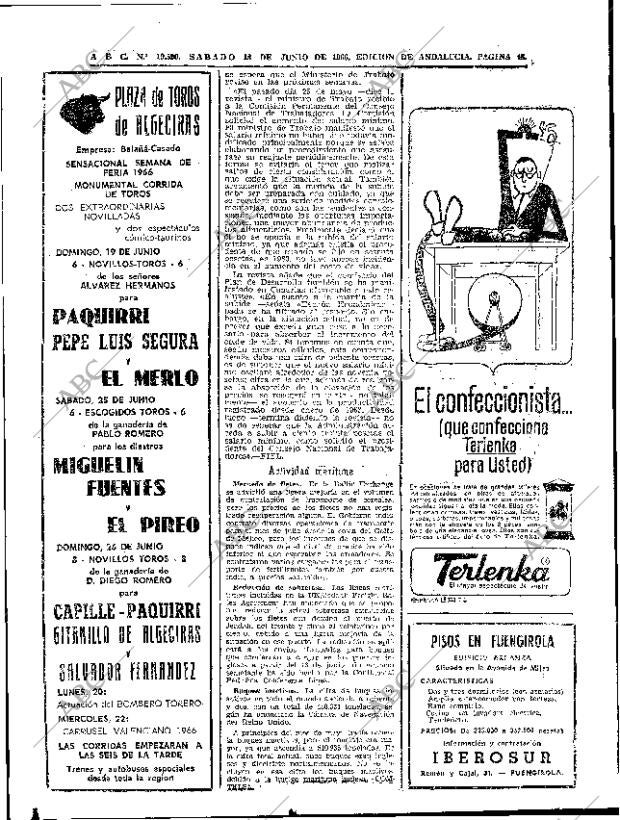 ABC SEVILLA 18-06-1966 página 46