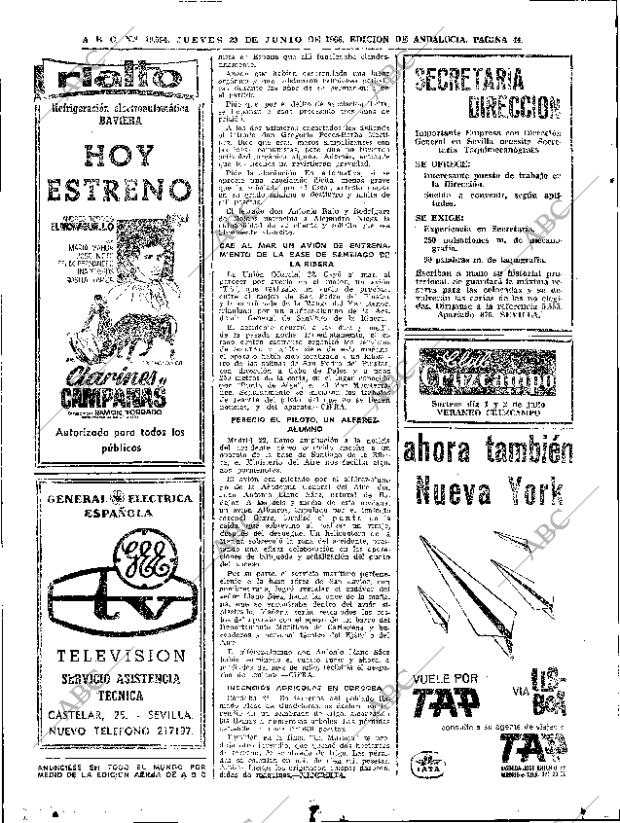 ABC SEVILLA 23-06-1966 página 44