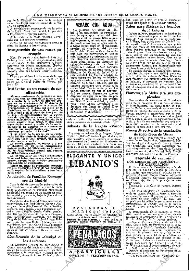 ABC MADRID 29-06-1966 página 91