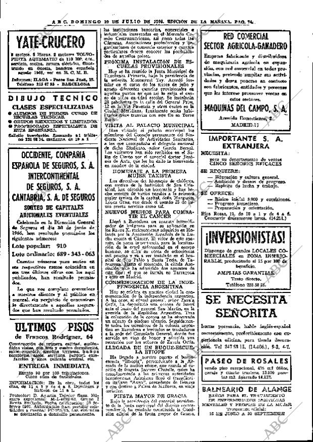 ABC MADRID 10-07-1966 página 74