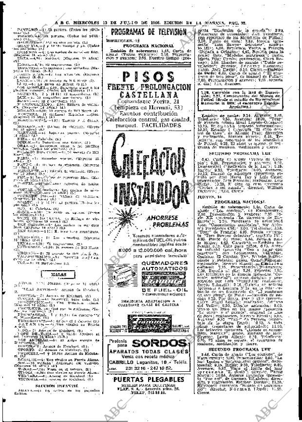 ABC MADRID 13-07-1966 página 92