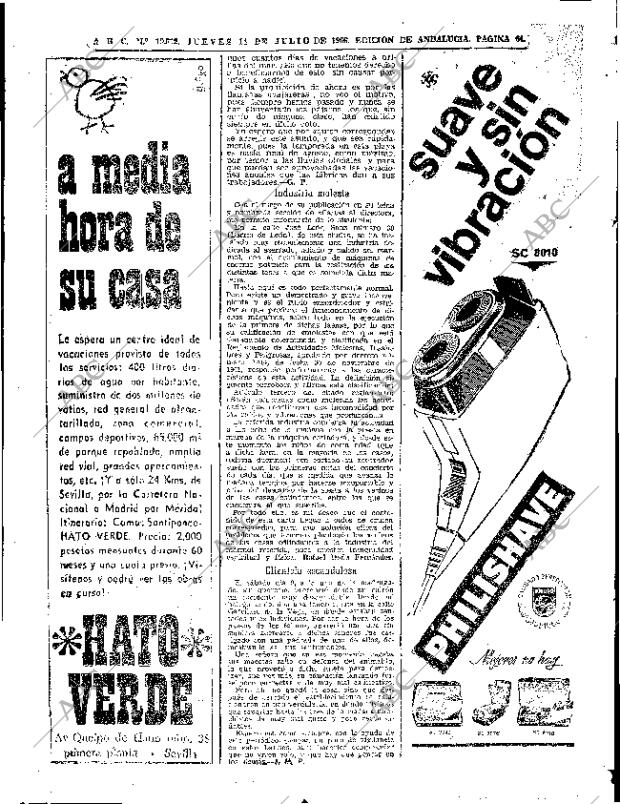 ABC SEVILLA 14-07-1966 página 64