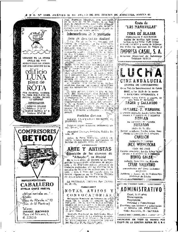 ABC SEVILLA 14-07-1966 página 66