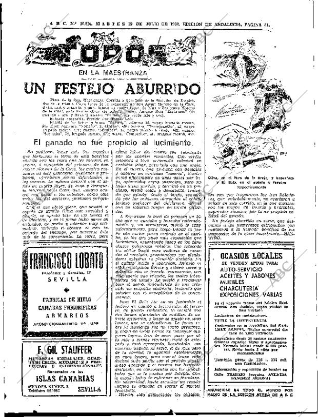 ABC SEVILLA 19-07-1966 página 61