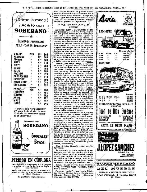 ABC SEVILLA 20-07-1966 página 26