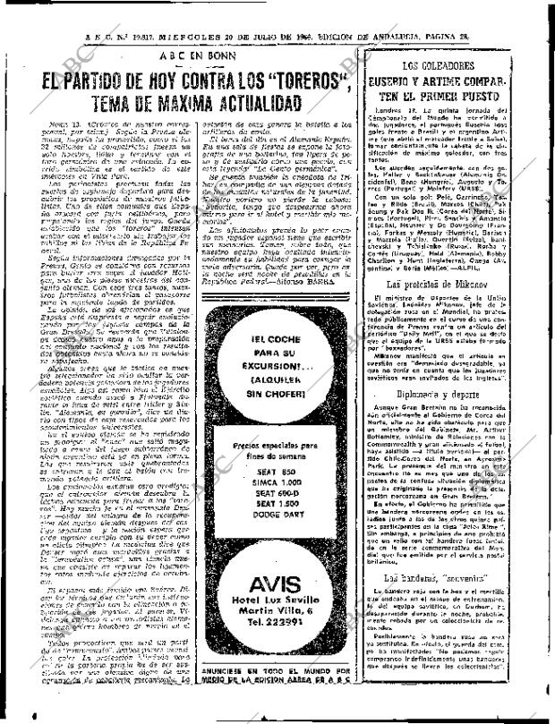 ABC SEVILLA 20-07-1966 página 28