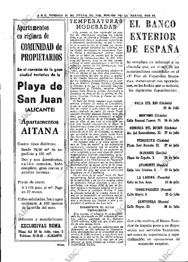 ABC MADRID 31-07-1966 página 64