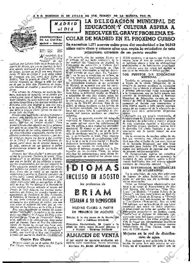 ABC MADRID 31-07-1966 página 69