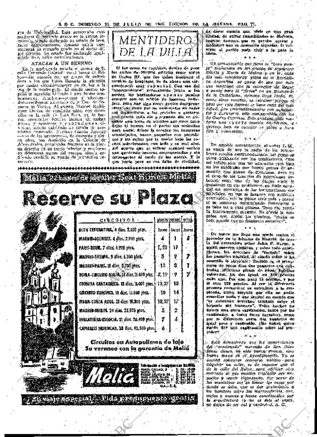 ABC MADRID 31-07-1966 página 71