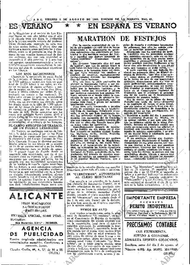 ABC MADRID 05-08-1966 página 41