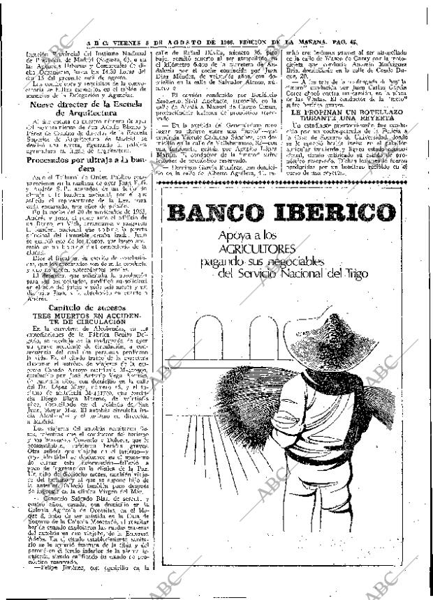 ABC MADRID 05-08-1966 página 45