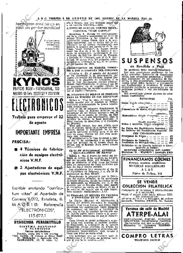 ABC MADRID 05-08-1966 página 54