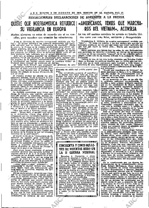 ABC MADRID 09-08-1966 página 27