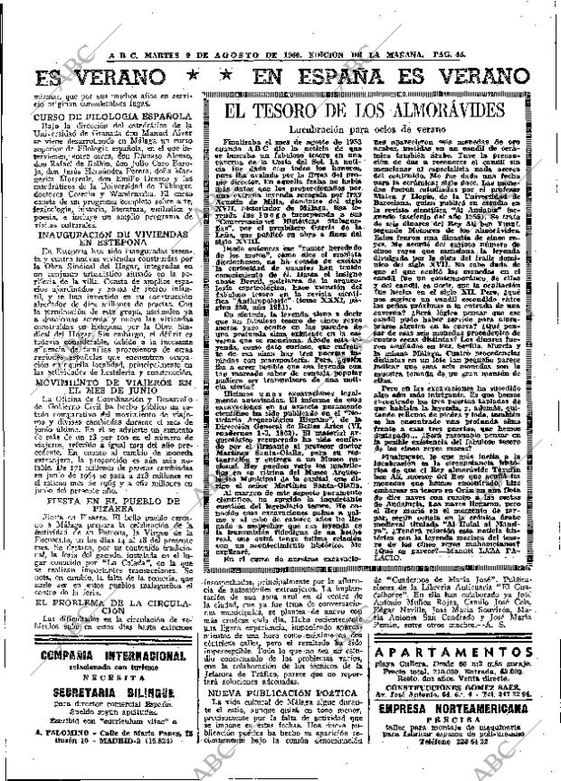 ABC MADRID 09-08-1966 página 45