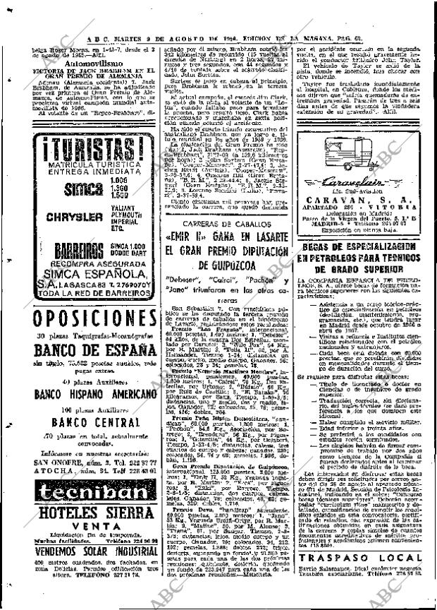 ABC MADRID 09-08-1966 página 62