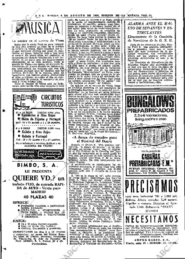 ABC MADRID 09-08-1966 página 64