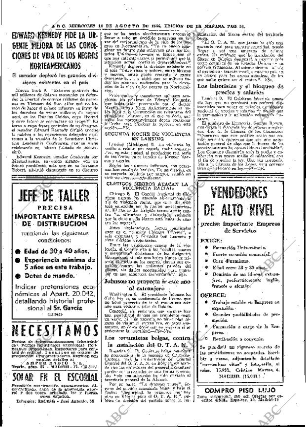 ABC MADRID 10-08-1966 página 26