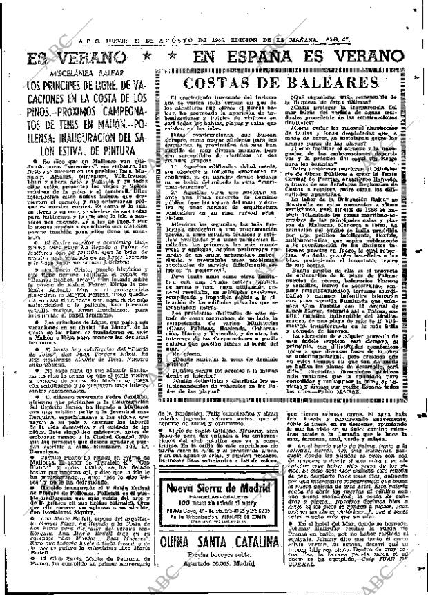 ABC MADRID 11-08-1966 página 47