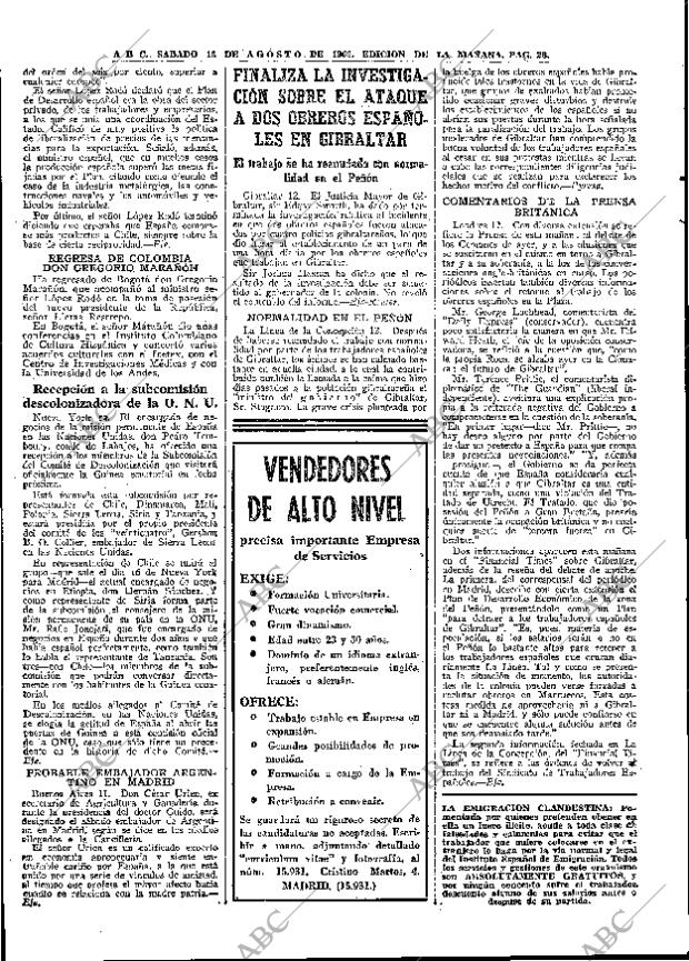 ABC MADRID 13-08-1966 página 28