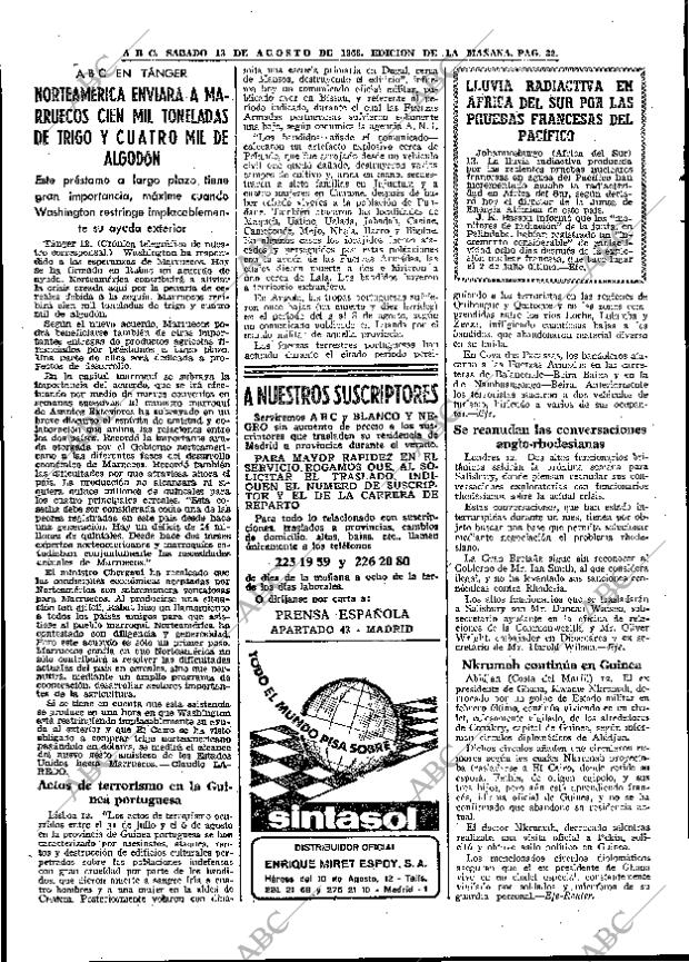 ABC MADRID 13-08-1966 página 32