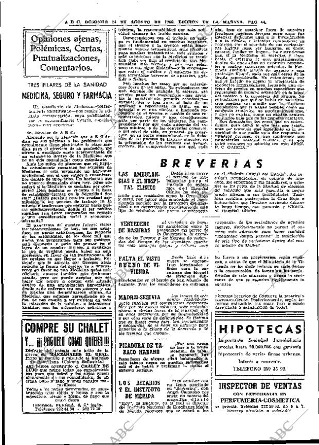 ABC MADRID 14-08-1966 página 44