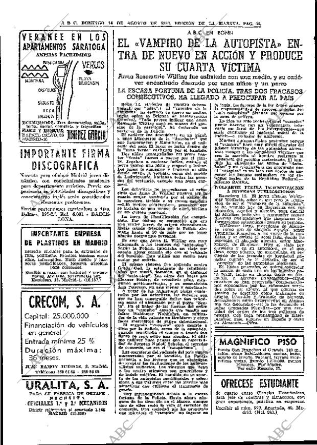 ABC MADRID 14-08-1966 página 52