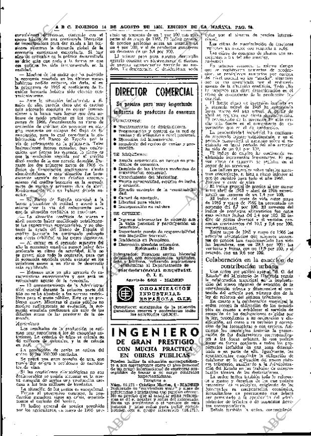 ABC MADRID 14-08-1966 página 70