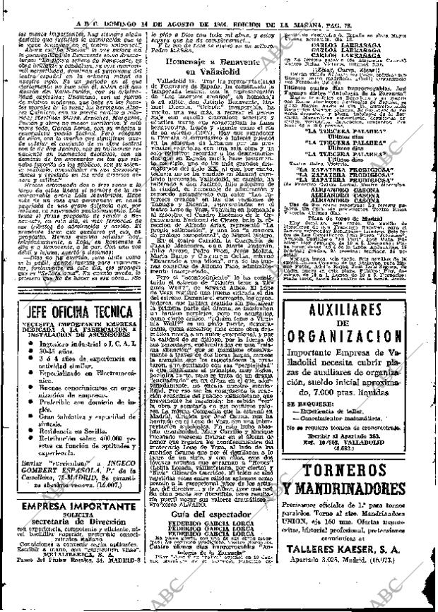 ABC MADRID 14-08-1966 página 78