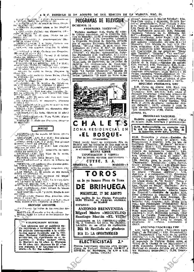 ABC MADRID 14-08-1966 página 81