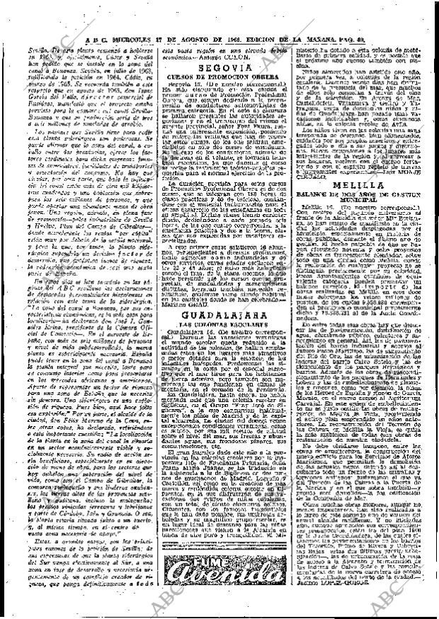 ABC MADRID 17-08-1966 página 40