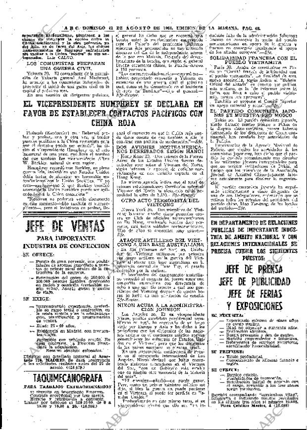 ABC MADRID 21-08-1966 página 46